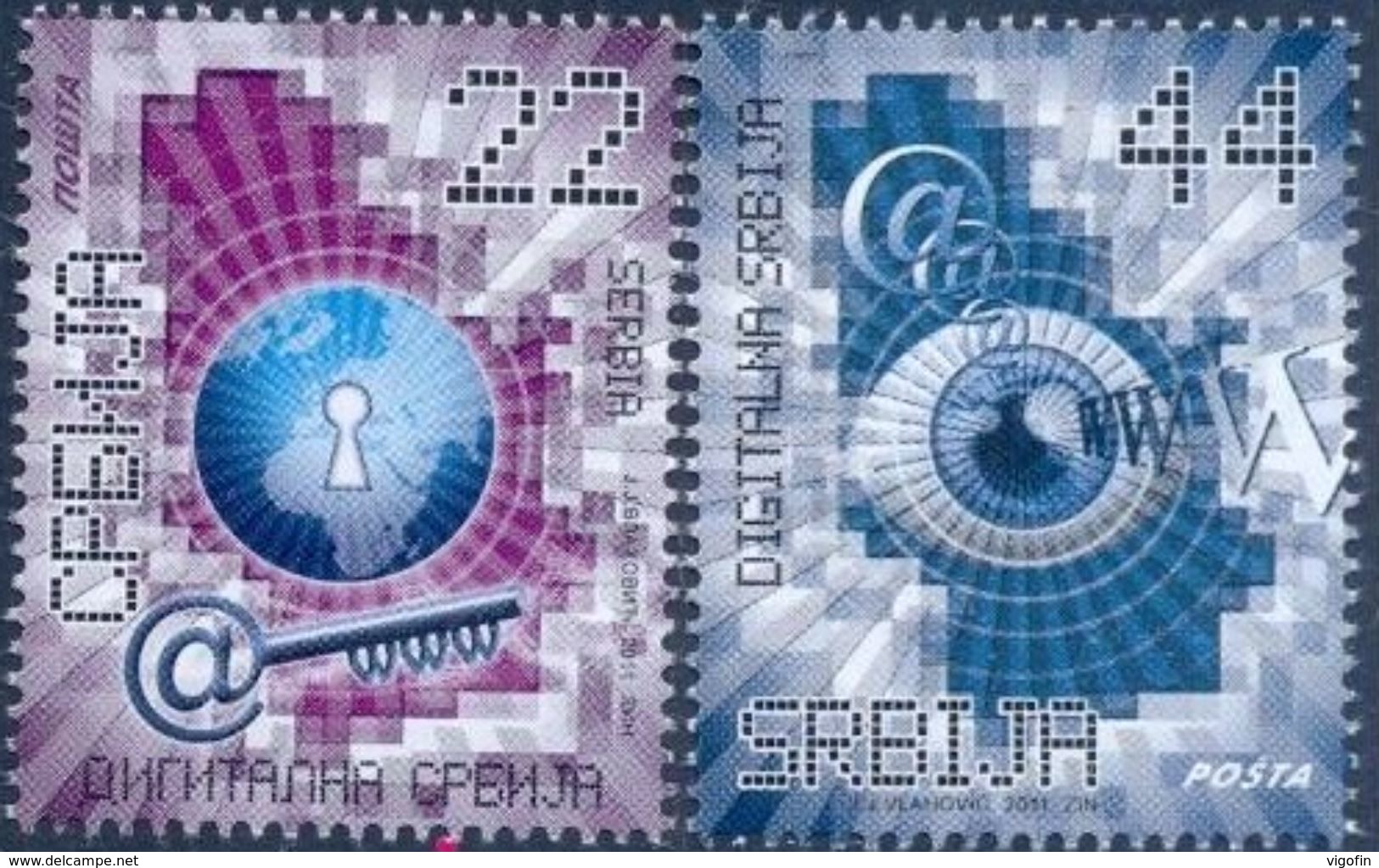 SRB 2011-415-6 DIGITAL SERBIA, SERBIA, 1 X 2v, MNH - Computers