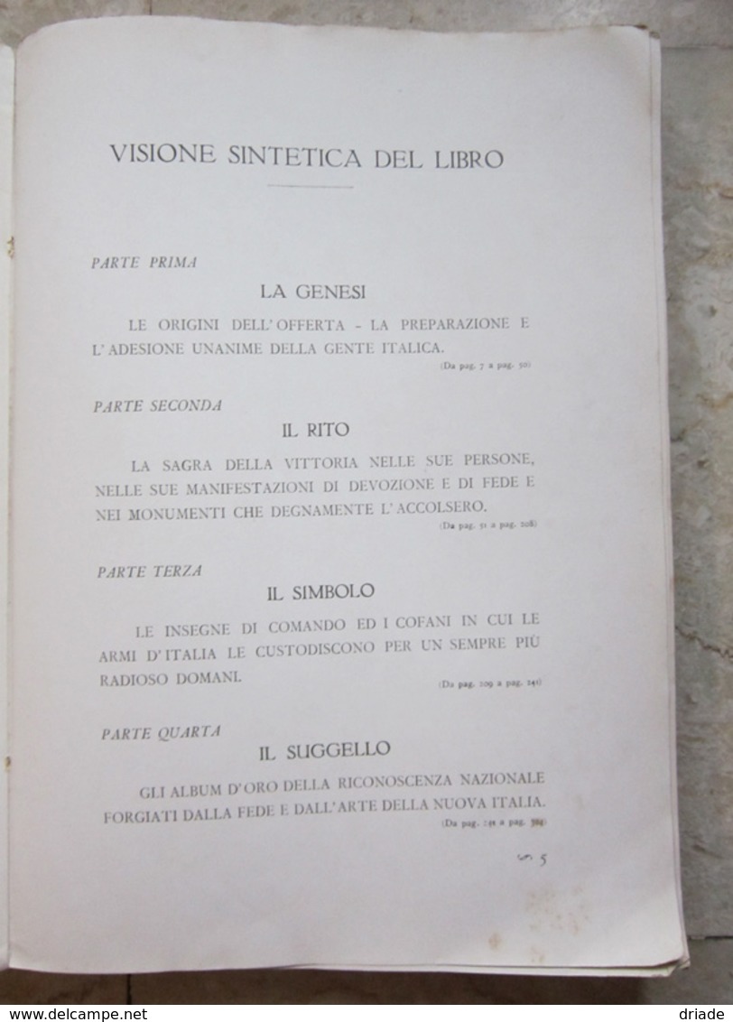 LIBRO DELLA RICONOSCENZA NAZIONALE ONORANZE MARESCIALLI ARMANDO DIAZ E CONTE LUIGI CADORNA PADOVA ANNO 1927 - War 1939-45