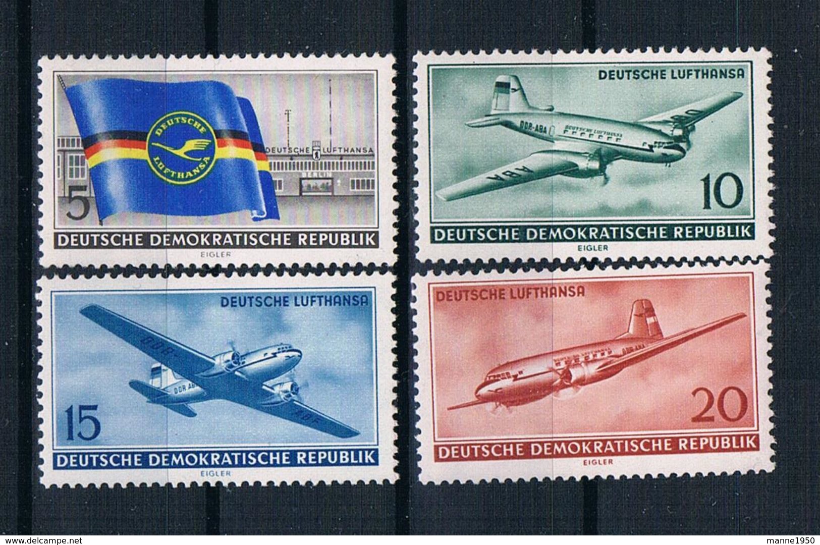 DDR 1956 Flugzeuge Mi.Nr. 512/15 Kpl. Satz ** - Nuovi