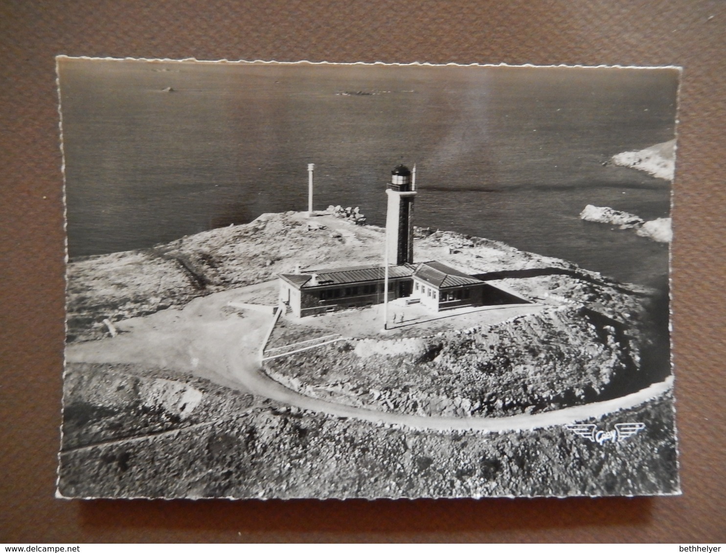 CPSM - D22 - LA FRANCE VUE DU CIEL - PERROS GUIREC - PHARE DES SEPT ILES A L'ILE AUX MOINES - RAY DELVERT PILOT - R11991 - Perros-Guirec