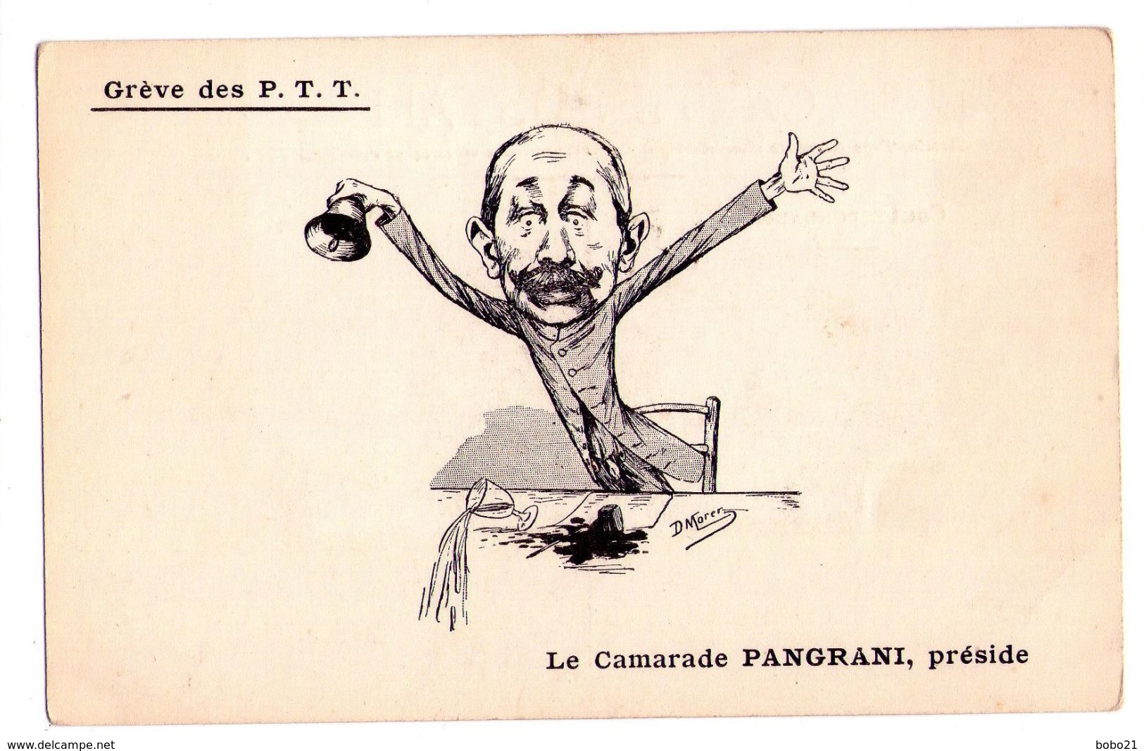 F102 - Grève Des PTT - Le Camarade Pangrani Préside - - Satiriques