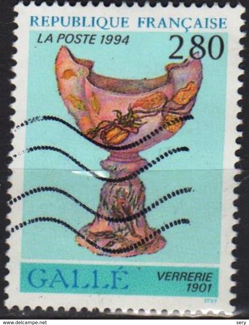 France 1994 1 V Used Galle Verrerie - Vetri & Vetrate