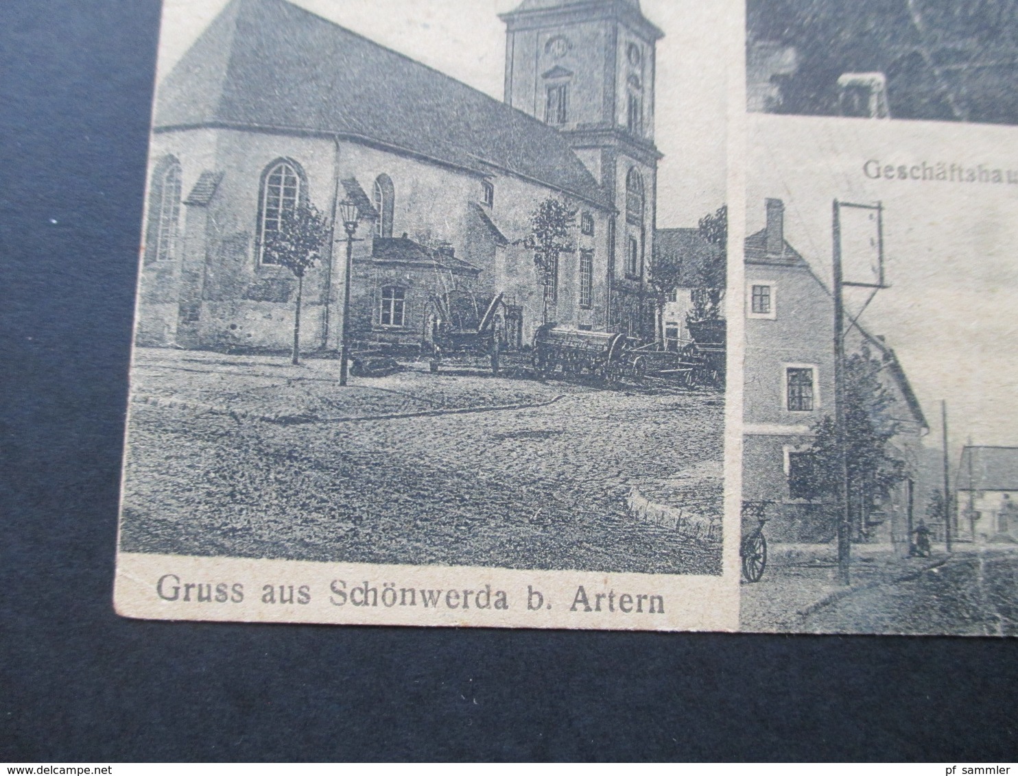 AK / Mehrbildkarte 1921 Gruss Aus Schönwerda B. Artern. Geschäftshaus Hugo Werner / Kirche / Partie Unstrut M. Schleuse - Rossleben