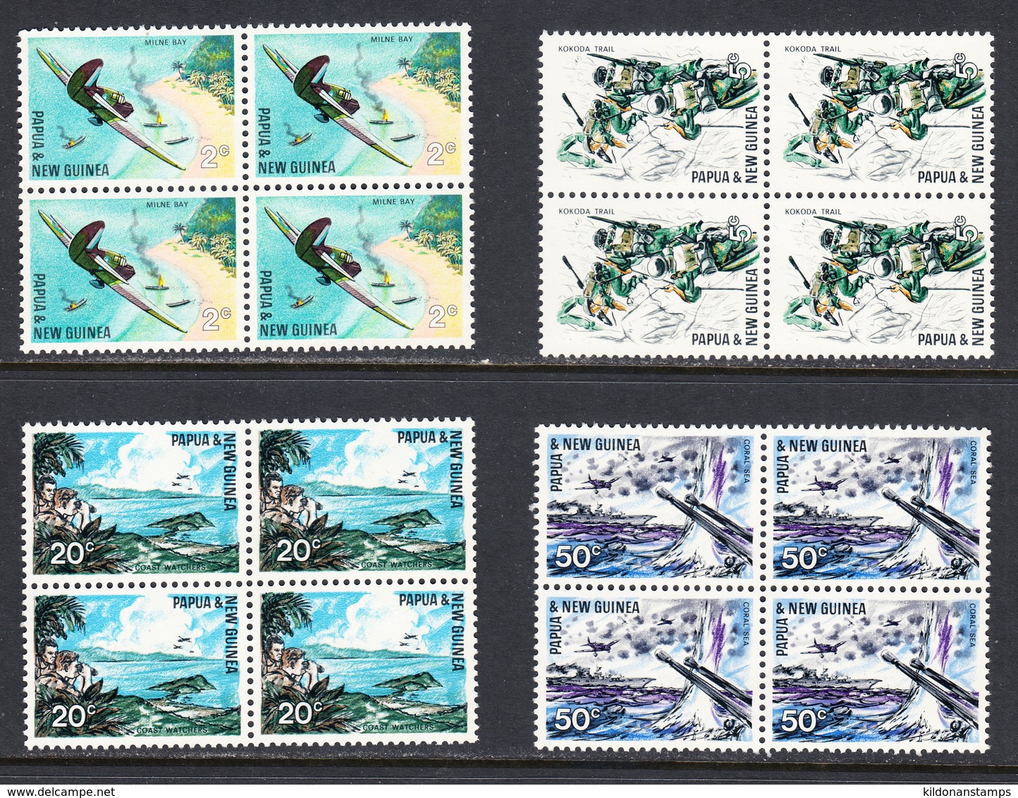 -Papua New Guinea 1967 Mint No Hinge, Blocks, Sc# 245-248 , SG 117-120 , Mi - Papua-Neuguinea