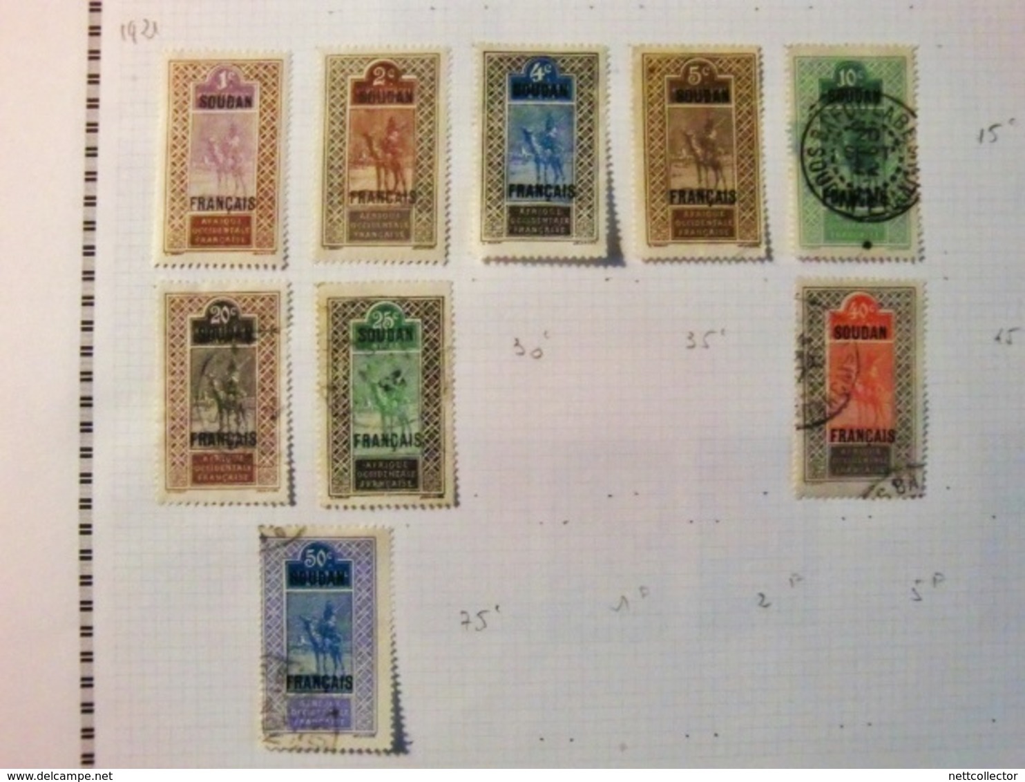 CARTON COLONIES FRANCAISES AVANT INDEPENDANCE AVEC TIMBRES SUR FEUILLES