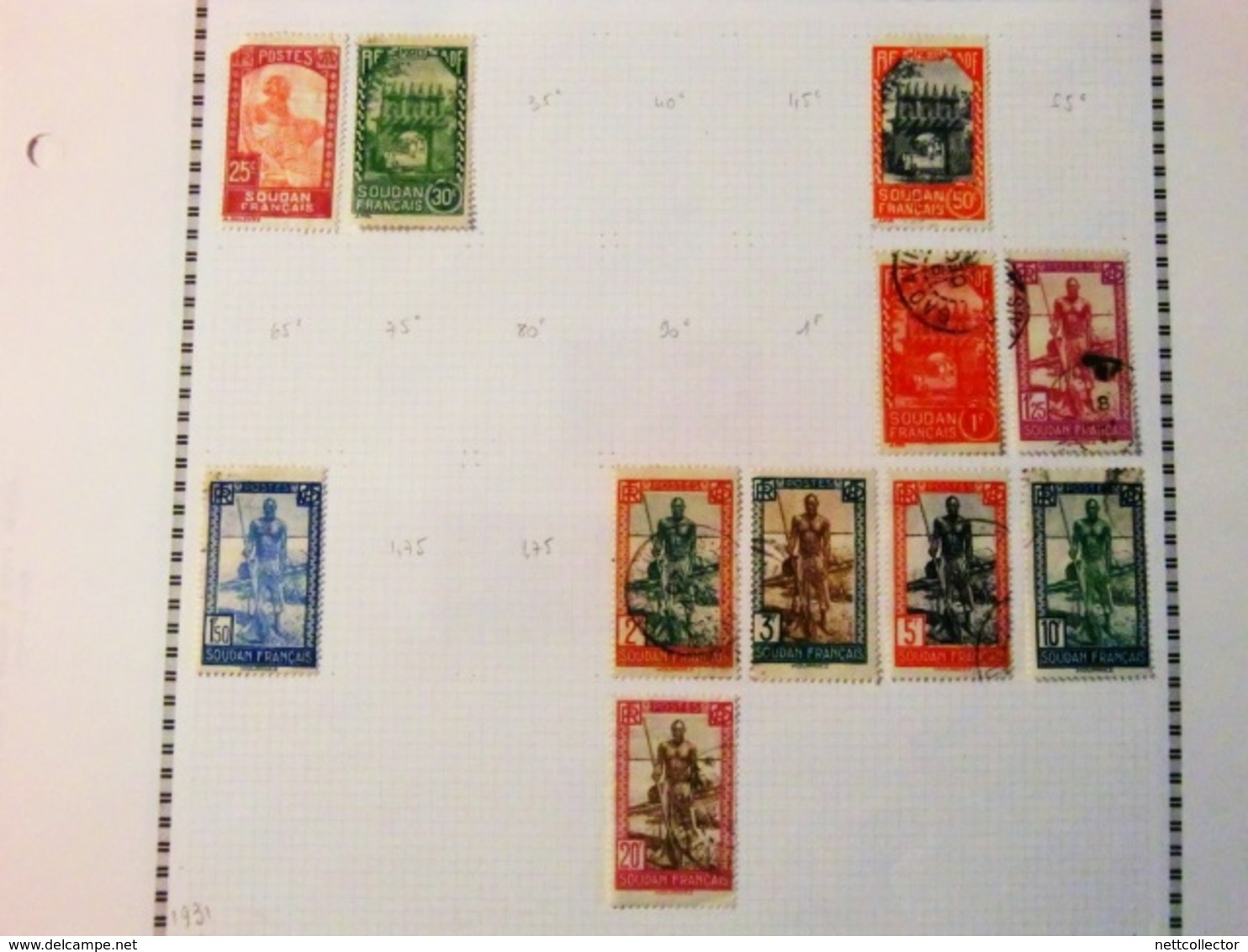 CARTON COLONIES FRANCAISES AVANT INDEPENDANCE AVEC TIMBRES SUR FEUILLES