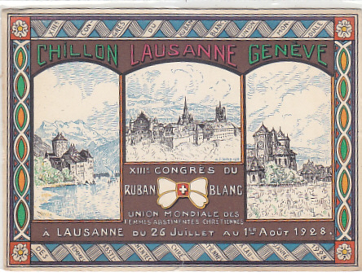 Lausanne - Congès Du Ruban Blanc - 1928    (P-111-50312/80106) - Lausanne