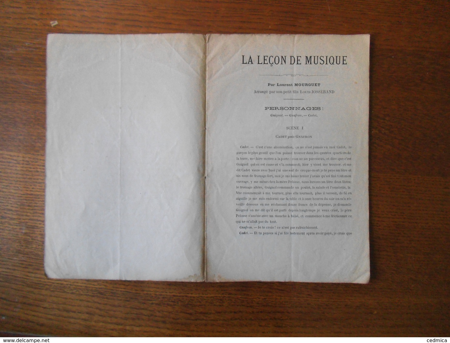 LA LECON DE MUSIQUE THEATRE DE GUIGNOL 1879 E. ELARDIN RUE GRENETTE 41 LYON A LA VILLE DE SAINT-CLAUDE JOUETS POUPEES GU - Auteurs Français