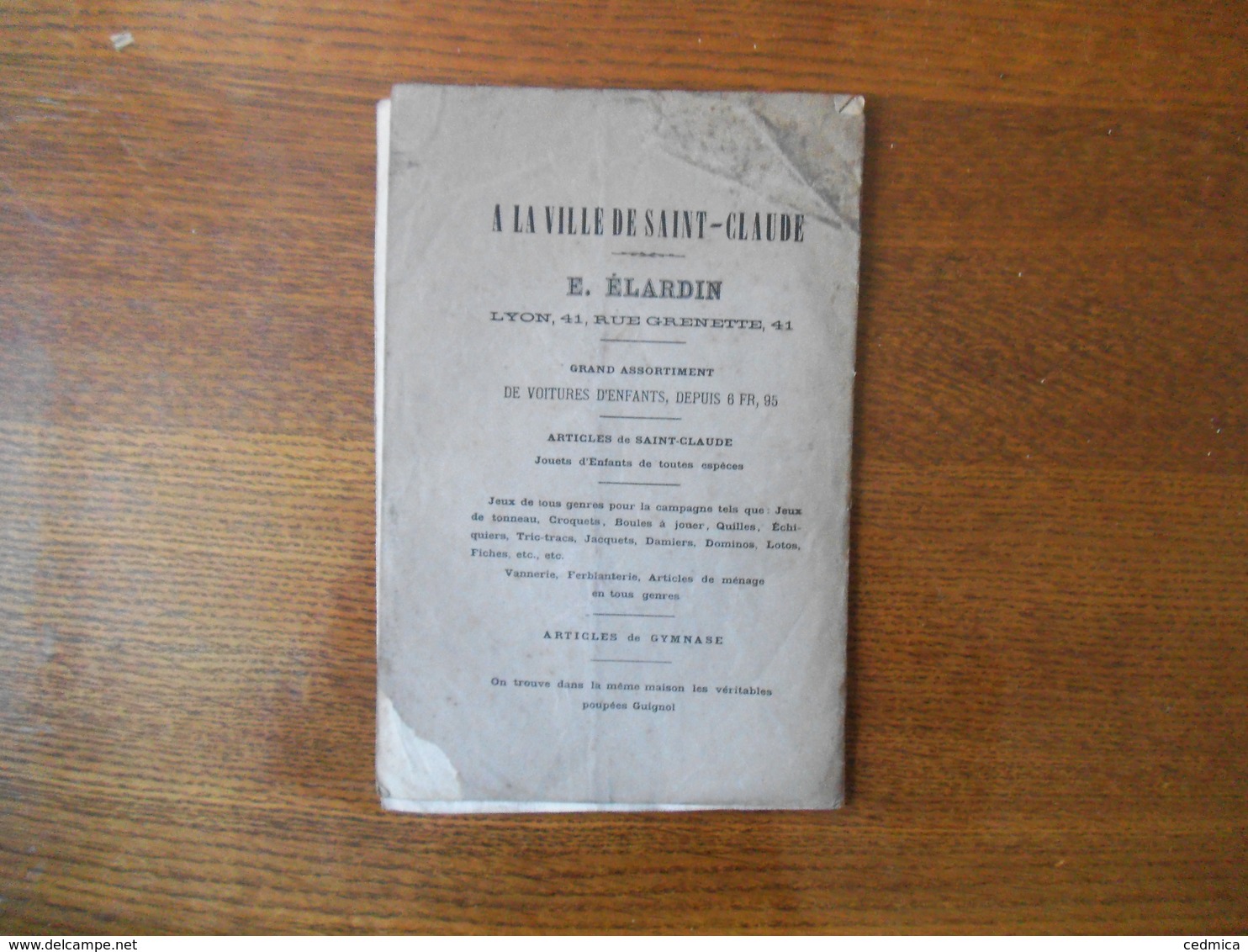 LA LECON DE MUSIQUE THEATRE DE GUIGNOL 1879 E. ELARDIN RUE GRENETTE 41 LYON A LA VILLE DE SAINT-CLAUDE JOUETS POUPEES GU - Auteurs Français