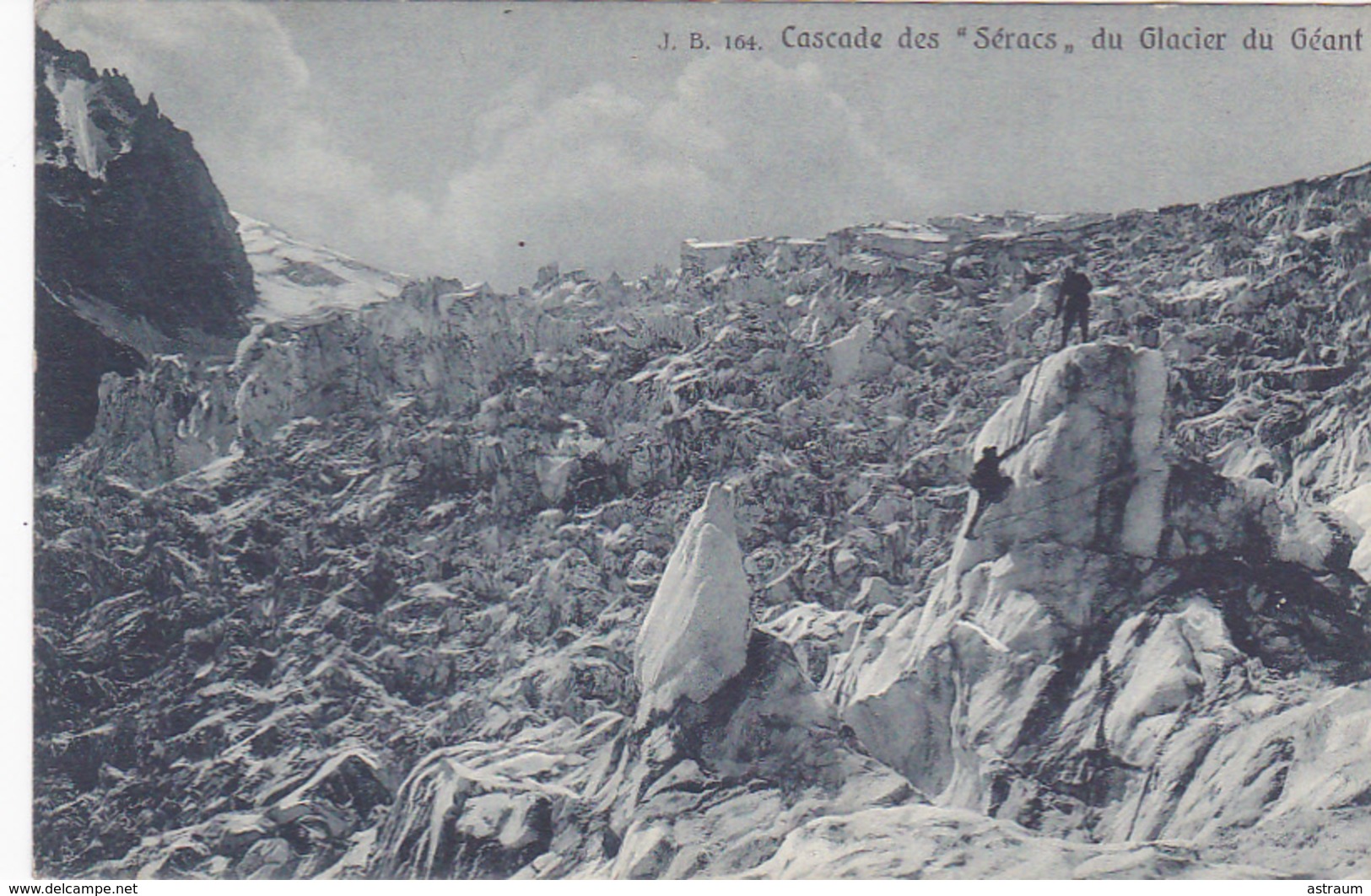 Cpa-74-glacier Du Geant--personnages-cascade Des Seracs- Edi J.B N°164 - Autres & Non Classés