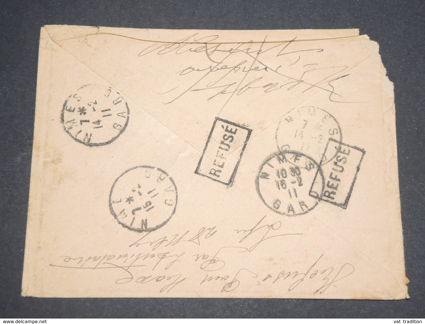 FRANCE - Taxe De Nîmes  Sur Enveloppe De Wassy En 1911 - L 13147 - 1859-1959 Lettres & Documents