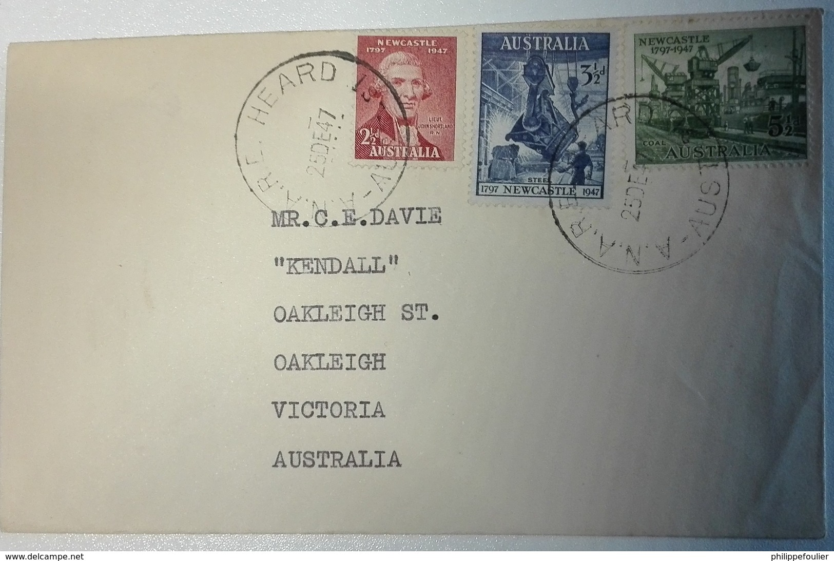 AAT Cover Heard Island ANARE Cancelled . December 25 1947 - Lettres & Documents