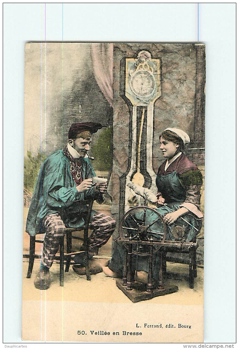 Jeune Femme et Jeune Homme - COUPLE BRESSAN - Lot de 16 CPA - 16 scans