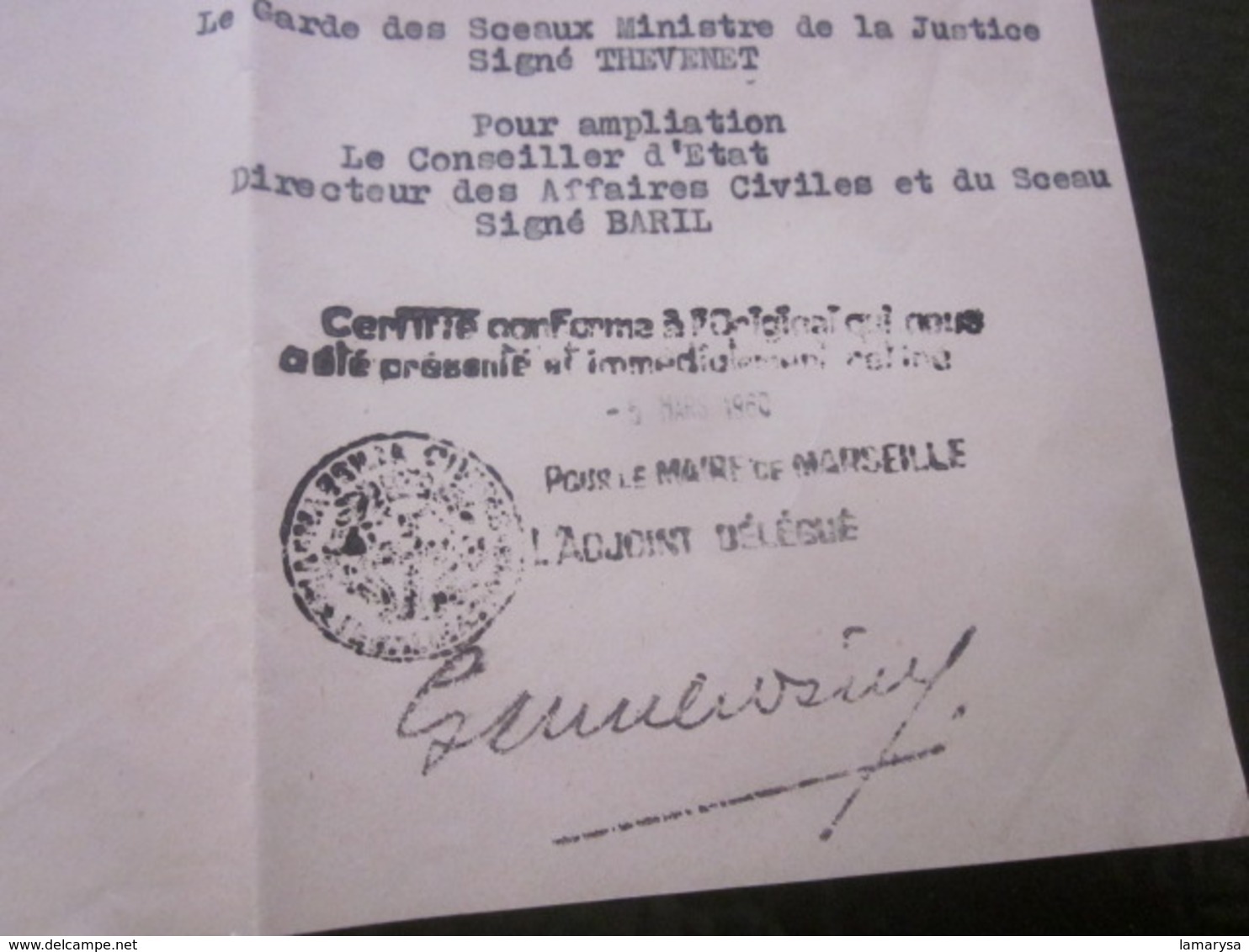 1889 Dactylo Certificat Acte Naturalisation Signé Carnot Président République-Garde Des Sceaux Ministre Justice Thevenet - Historical Documents