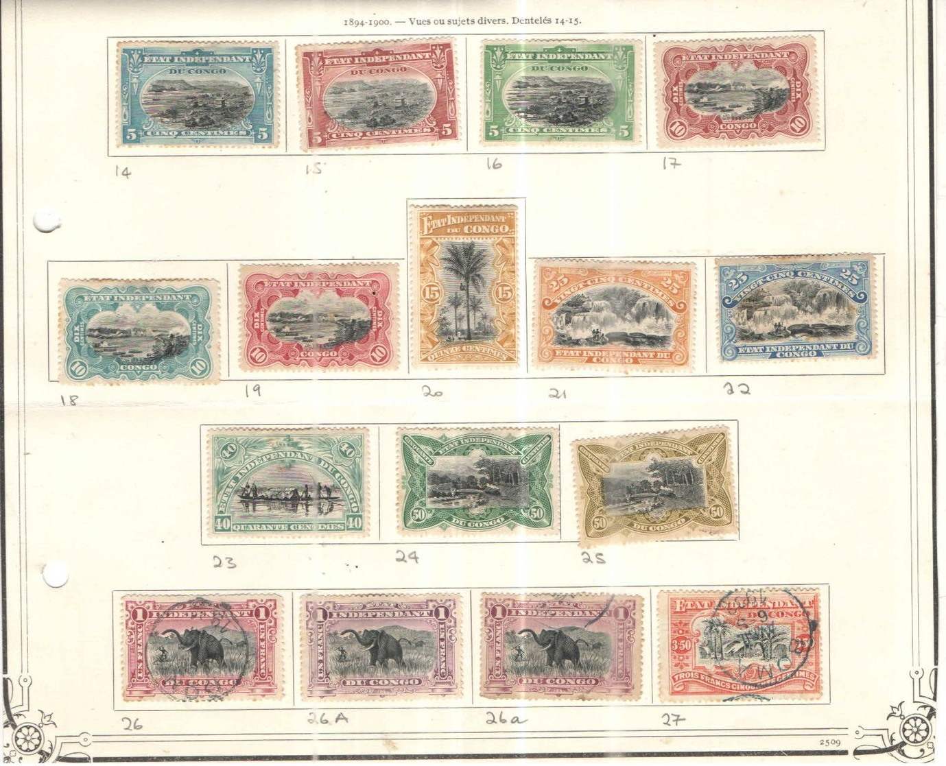 Congo Belga 1894/1900 Vedute Soggetti Diversi Scott.14/29  Nuovi/Usati See Scans - Gebraucht