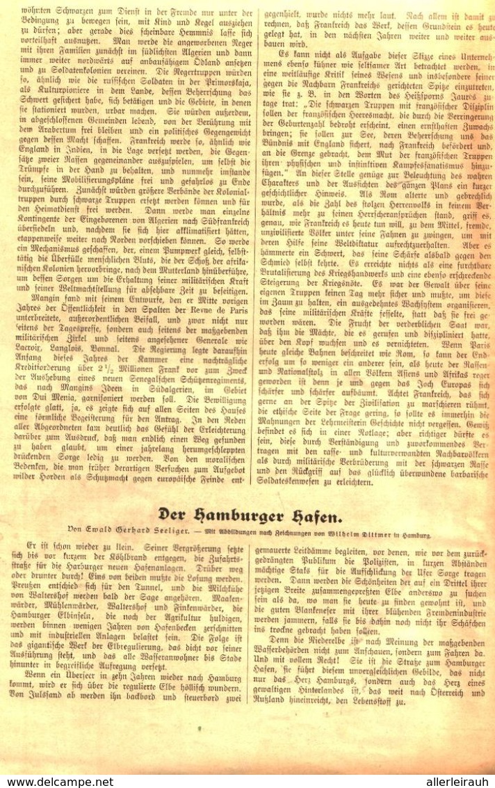 Der Hamburger Hafen / Artikel, Entnommen Aus Zeitschrift / 1910 - Colis