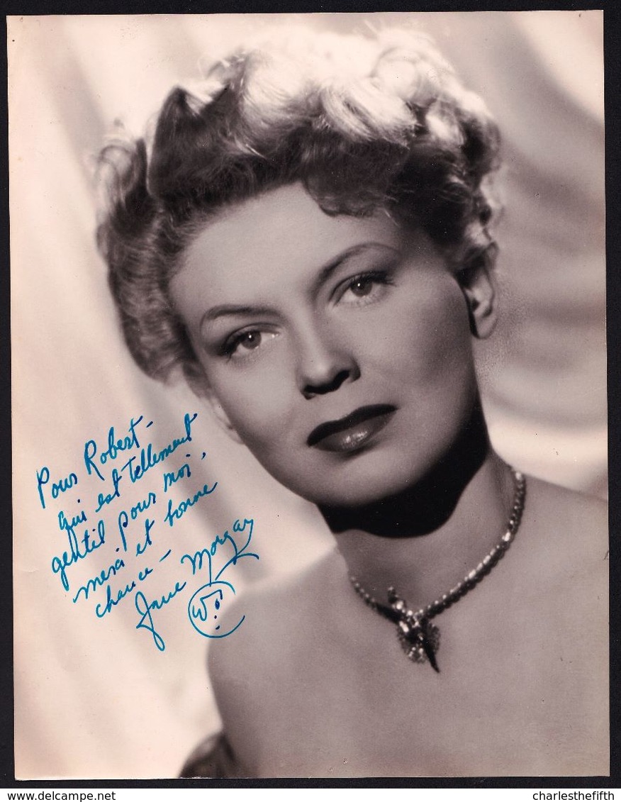 LARGE ORIGINAL PHOTO OF * JANE MORGAN ** FROM AROUND 1950 - DEDICATED - DEDICACEE - DEDICACE - RARE - Chanteurs & Musiciens