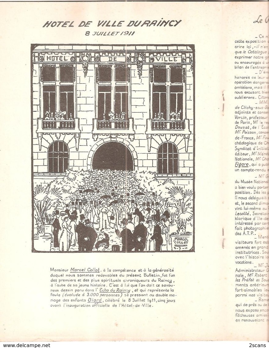 Dépt 93 - Bulletin 21 SOCIÉTÉ HISTORIQUE Du RAINCY (32 P., 1953) - Montfermeil - Clichy-sous-Bois - Gagny - Villemomble - Le Raincy