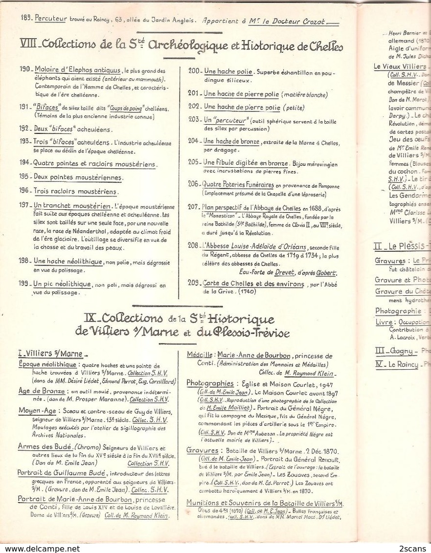 Dépt 93 - Bulletin 21 SOCIÉTÉ HISTORIQUE du RAINCY (32 p., 1953) - Montfermeil - Clichy-sous-Bois - Gagny - Villemomble