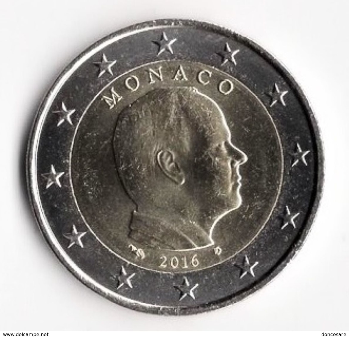 **2 EUROS  MONACO 2016  ALBERT II TRANCHE B /  Piece Peu Circulée ( Quasi Neuve )  ** - Monaco