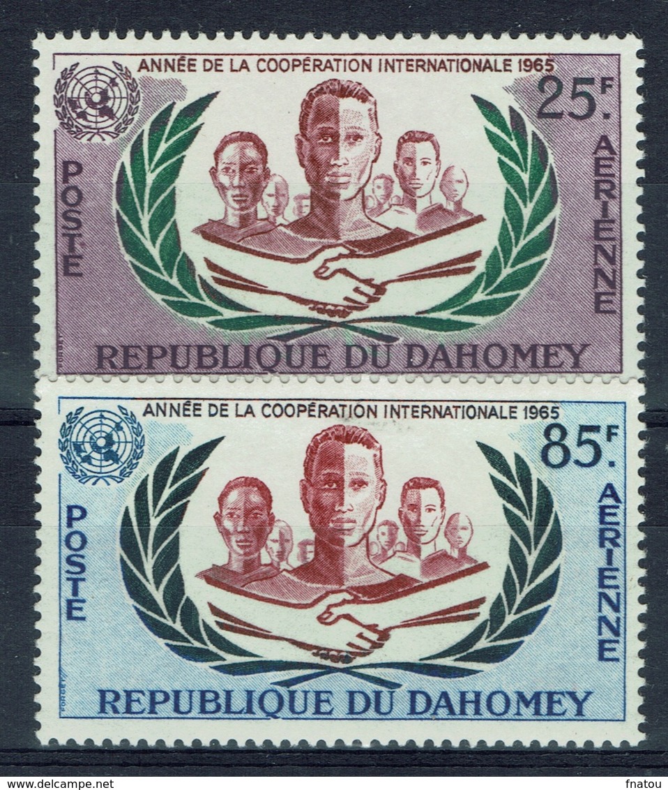 Dahomey (Benin), International Cooperation, 1965, MNH VF  Airmail  A Pair - Benin - Dahomey (1960-...)