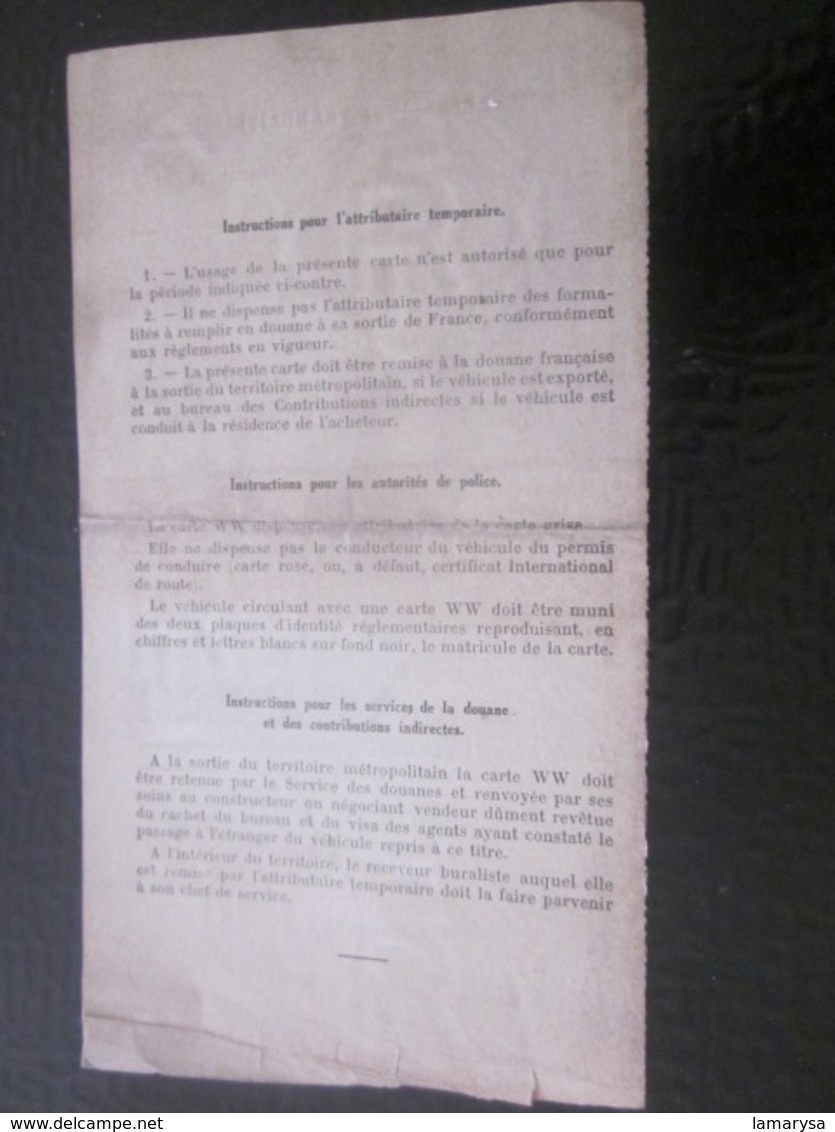 VOITURE AUTOMOBILE COLLECTION PEUGEOT 304(1972)CARTE GRISE CERTIFICAT D'IMMATRICULATION TEMPORAIRE 1438 WW 93-FISCAL SEC - Automobili