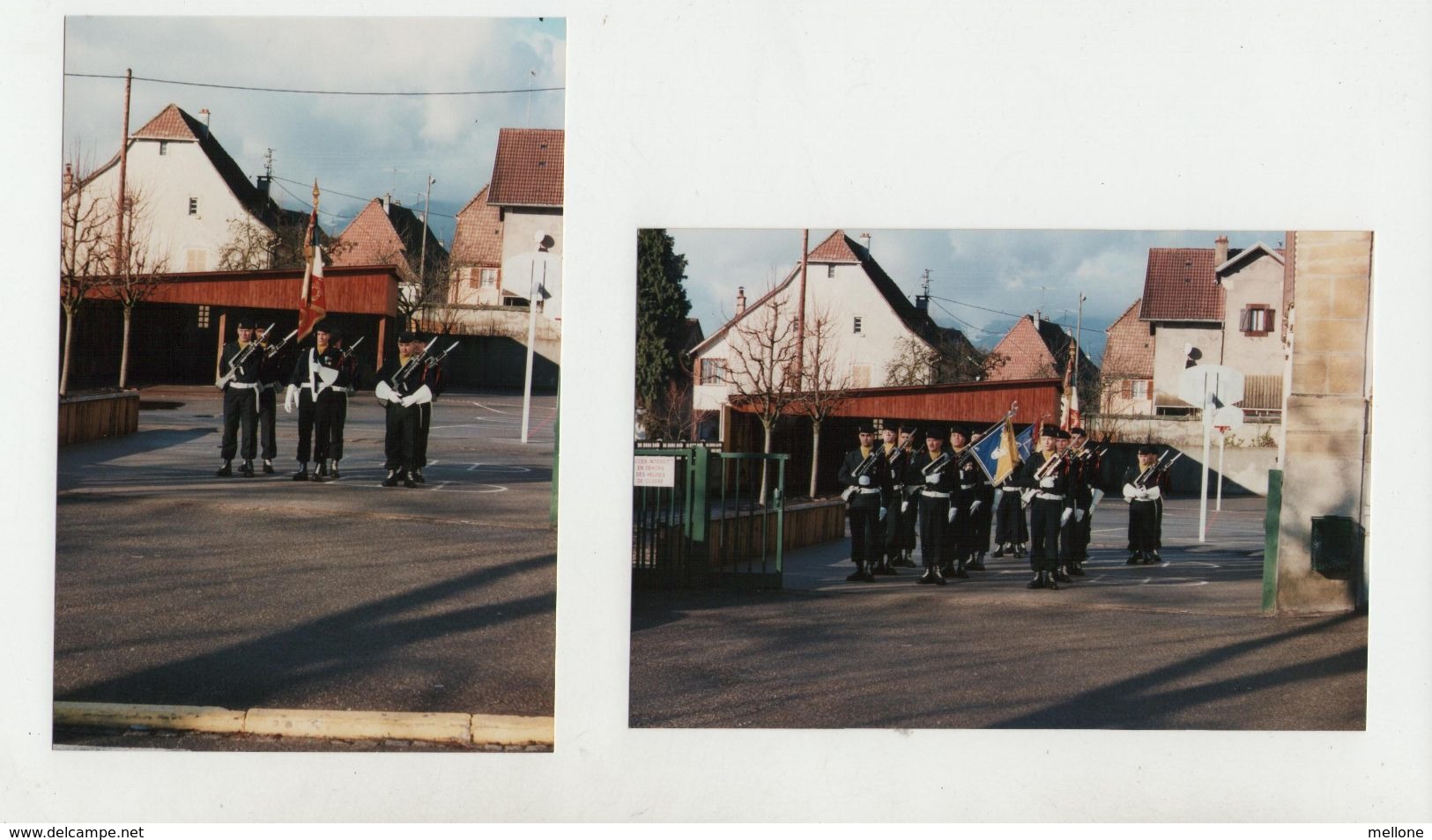 Photos Originales (tirage Octobre 1994) De CHASSEURS Avec Armes - Cérémonie - 1939-45