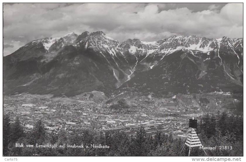 Autriche - Innsbruck - Nordkette - Blick Vom Lanserköpff - Postmarked 1953 - Innsbruck