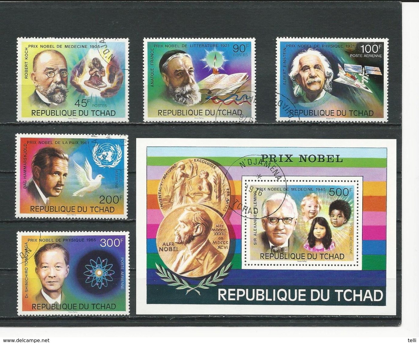 TCHAD  Scott 316-317, C196-C198, C199 Yvert 322-323, PA183-PA185, BF19 (5+bloc) O Cote 5,50$ 1976 - Tchad (1960-...)