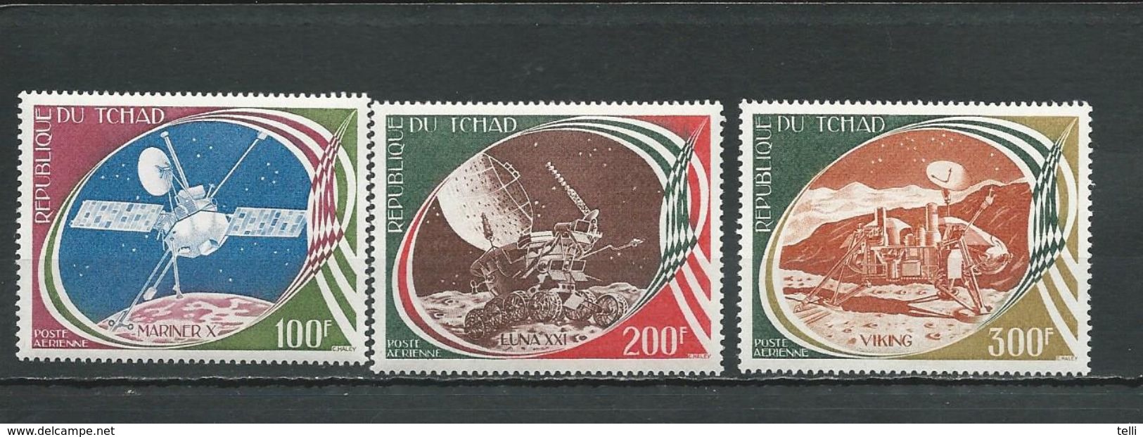 TCHAD  Scott C220-C222 Yvert 3PA205-PA207 (3) ** Cote 6,00$ 1977 - Tchad (1960-...)