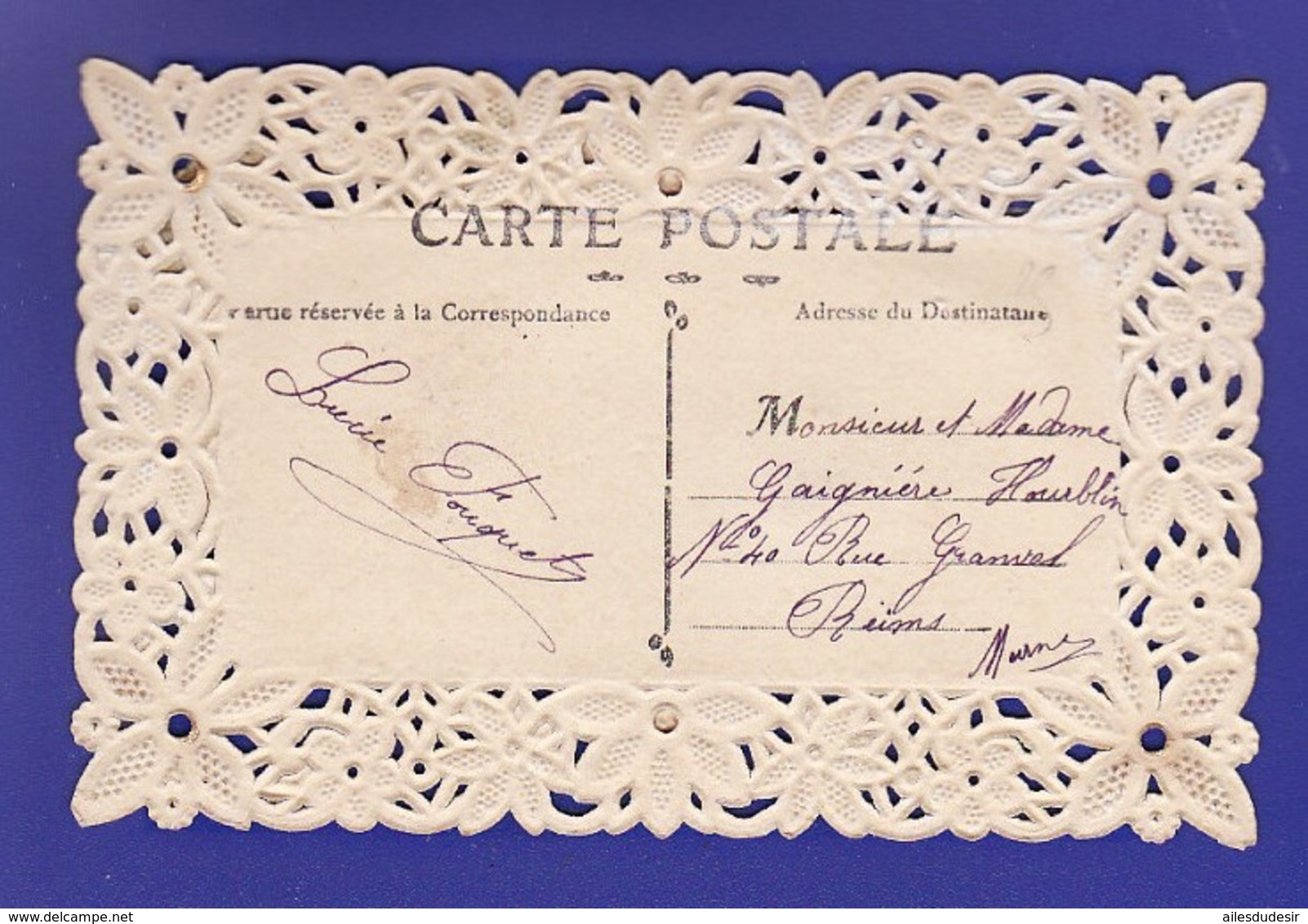 1ER AVRIL Découpis Ruban Et Carte Dentelle ( Très Très Bon état ) WW6) - 1er Avril - Poisson D'avril