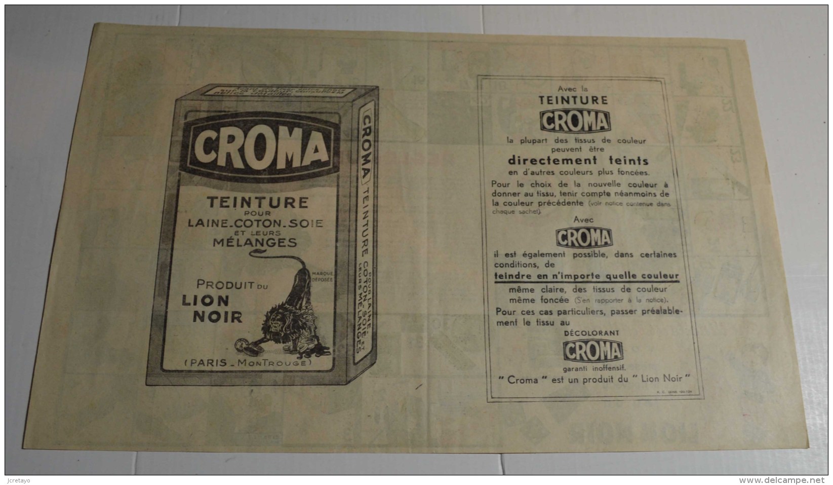 Trottinette Et Trottinet , Jeu Du Lion Noir, Format 25x40 En Papier, Au Verso Teinture Croma. - Other & Unclassified