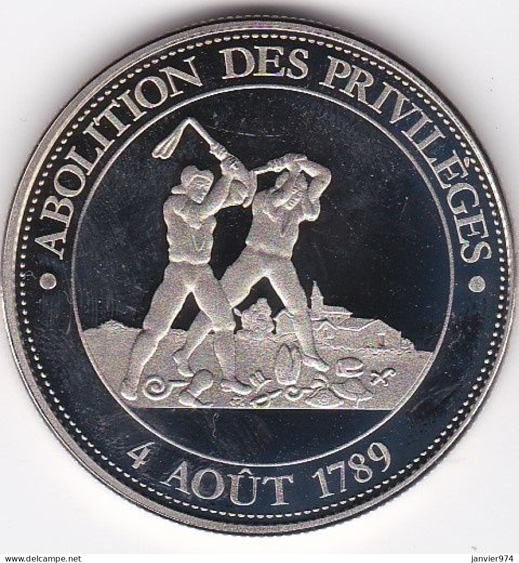 Médaille Révolution Française, Abolition Des Privilèges 4 Aout 1789. FDC - Autres & Non Classés