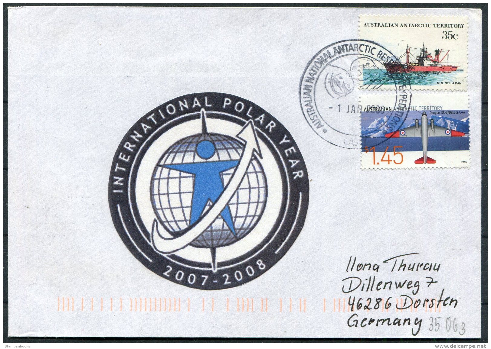 Australia Antarctic A.A.T. AAT Polar A.N.A.R.E. CASEY Expedition Seal Ship Cover - Covers & Documents