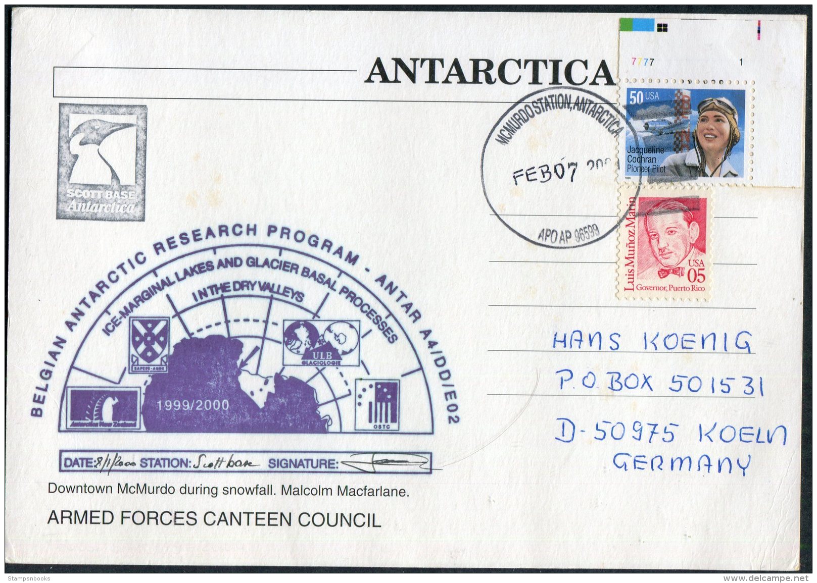 1998-2002 11 x postcards USAF McMurdo Sound Antarctica APO AP 96599 Penguins