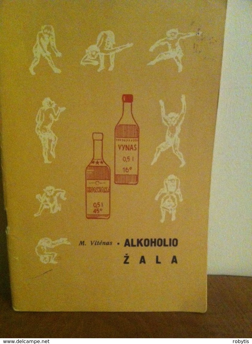 Lithuania Medical Book About Alcohol 1959 - Andere & Zonder Classificatie