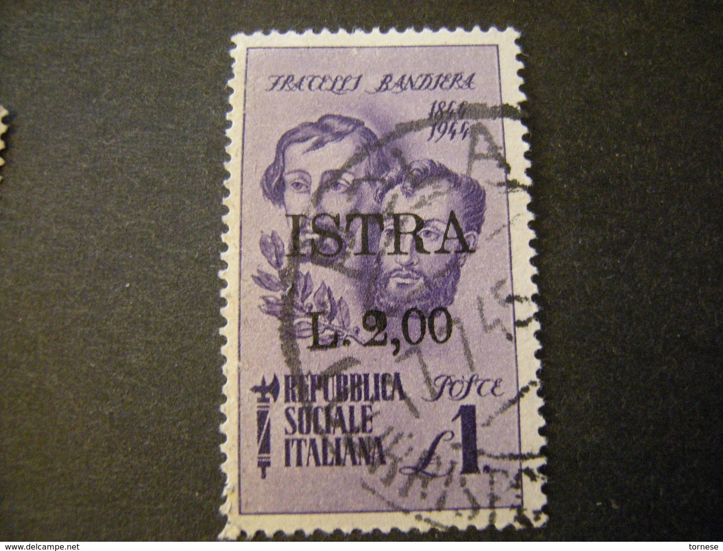 OCCUPAZ. IUGOSLAVA - ISTRIA, 1945, Sass. N. 32 , L. 2 Su L. 1, Usato, TTB - Occup. Iugoslava: Istria