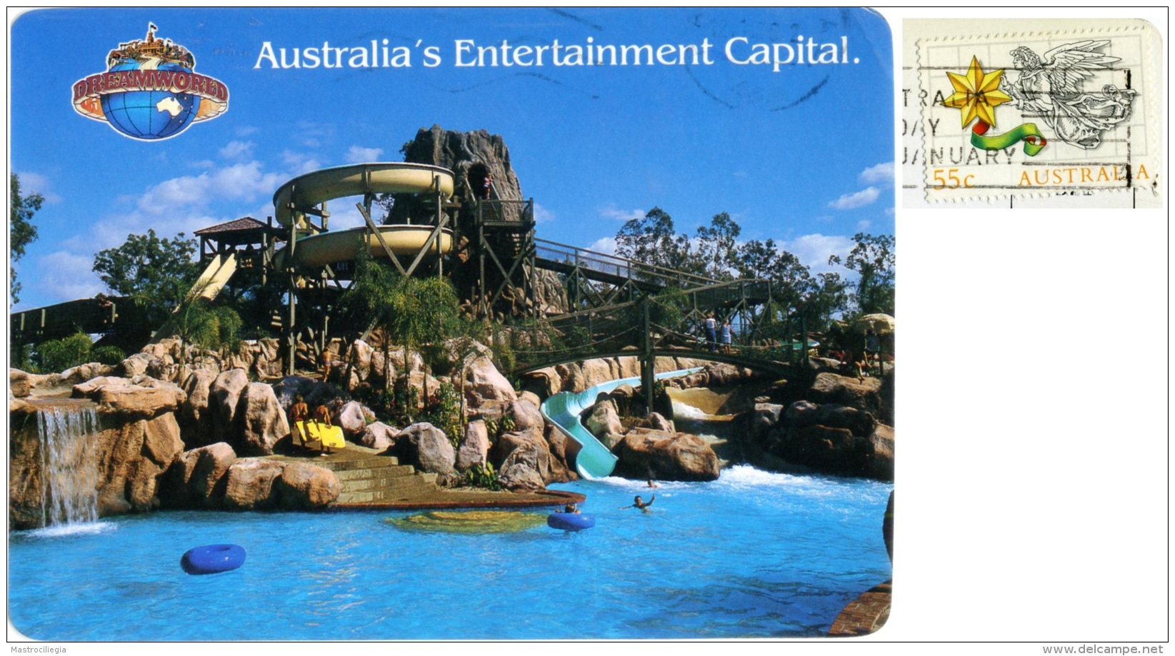 AUSTRALIA  GOLD COST  Dreamworld  Blue Lagoon  A Water Playground For All Ages  Nice Stamp - Gold Coast