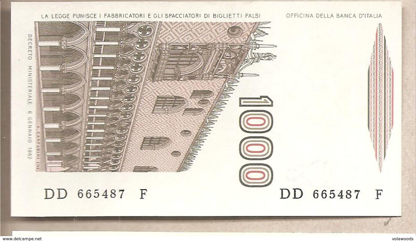 Italia - Banconota Non Circolata FdS Da 1000 £ " Marco Polo" Lettera D P-109a - 1985 #19 - 1000 Lire