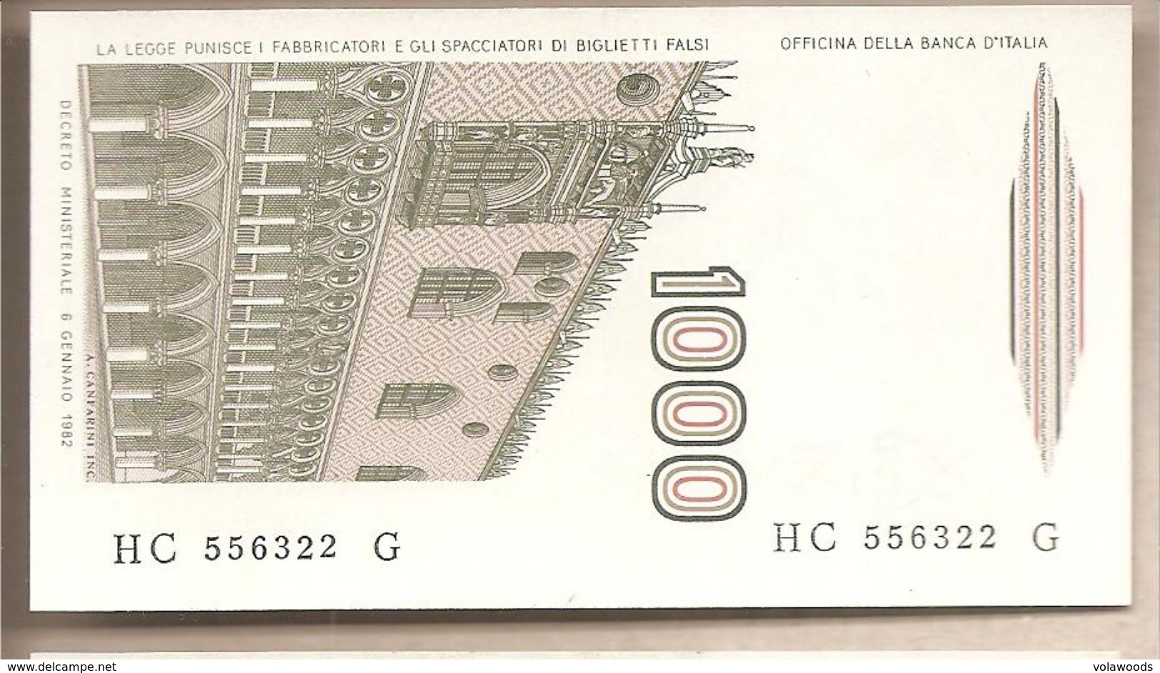 Italia - Banconota Non Circolata FdS Da 1000 £ " Marco Polo" Lettera C P-109a - 1984 - 1000 Lire