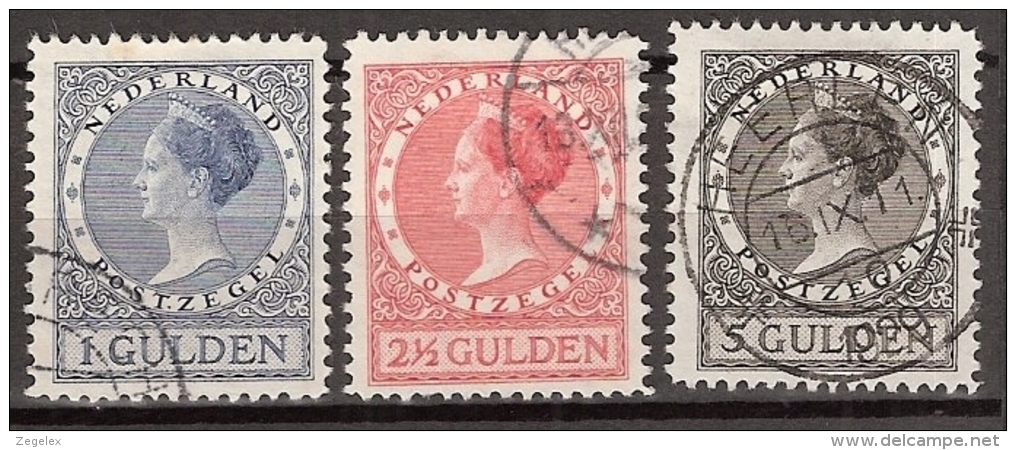 1926 Wilhelmina NVPH 163-165 Zonder Watermerk/ No Watermark - Used Stamps