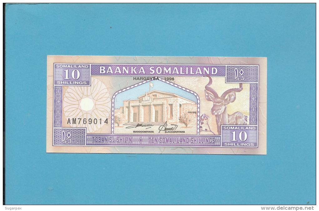SOMALILAND - 10 SHILIN ( SHILLINGS ) - 1996 - Pick 2.b - UNC.  - 2 Scans - Sonstige – Afrika