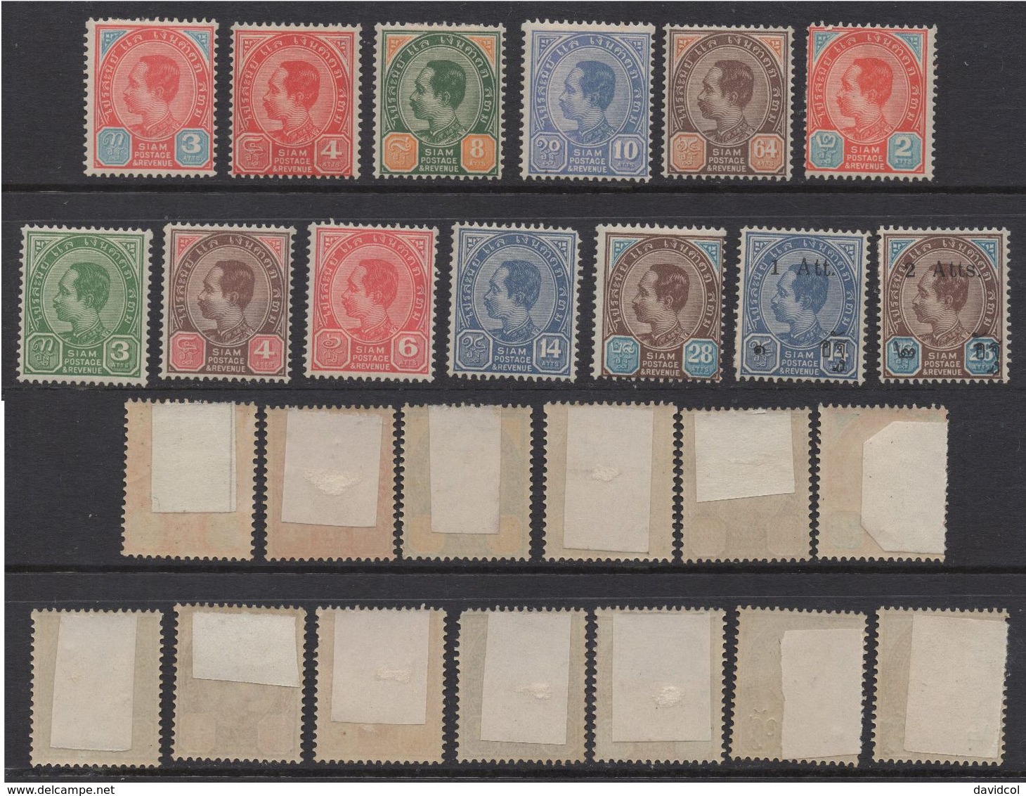 R420-SIAM - 1899-1905 . SC#: 76 // 90 - MH - SCV: US$ 166.00 - Siam