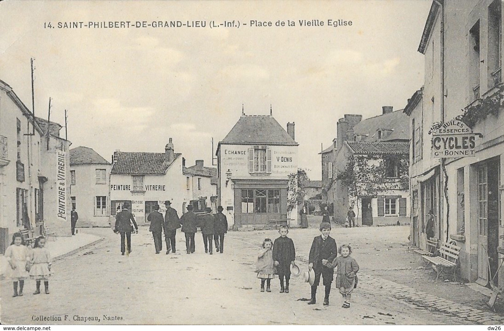 St Saint-Philbert-de-Grand-Lieu - Place De La Vieille Eglise, Cycles Bonnet - Edition F. Chapeau - Saint-Philbert-de-Grand-Lieu