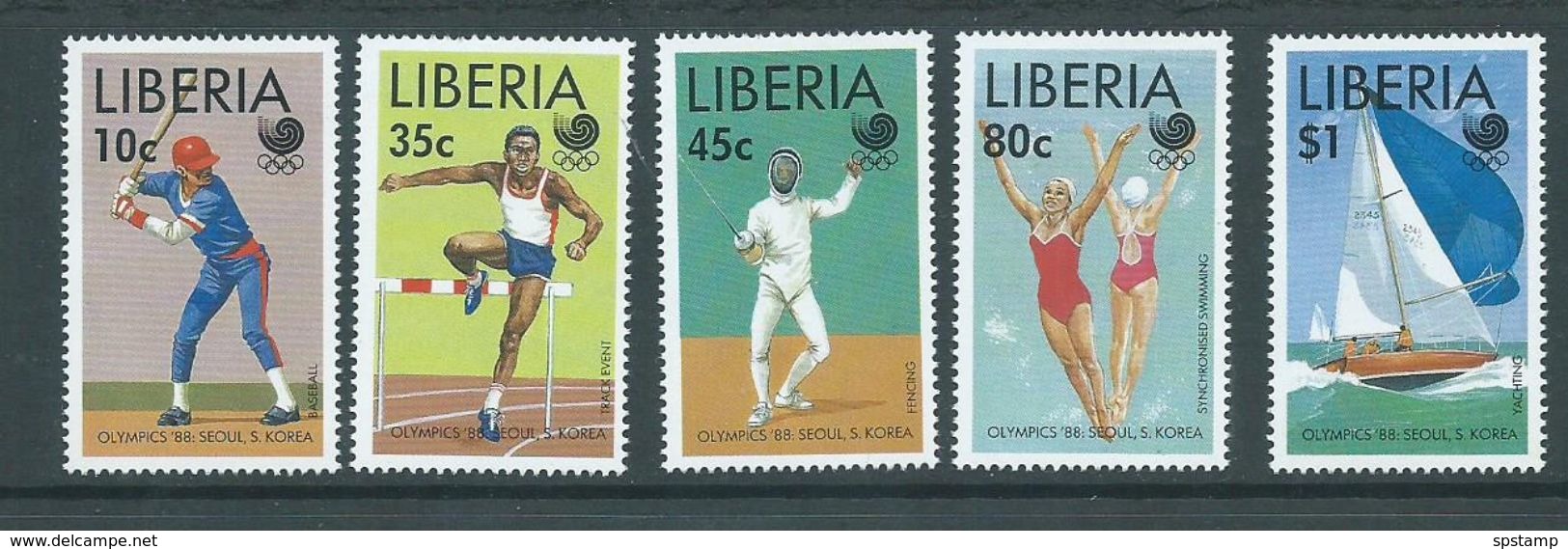 Liberia 1988 Seoul Olympic Games Set 5 MNH - Summer 1988: Seoul