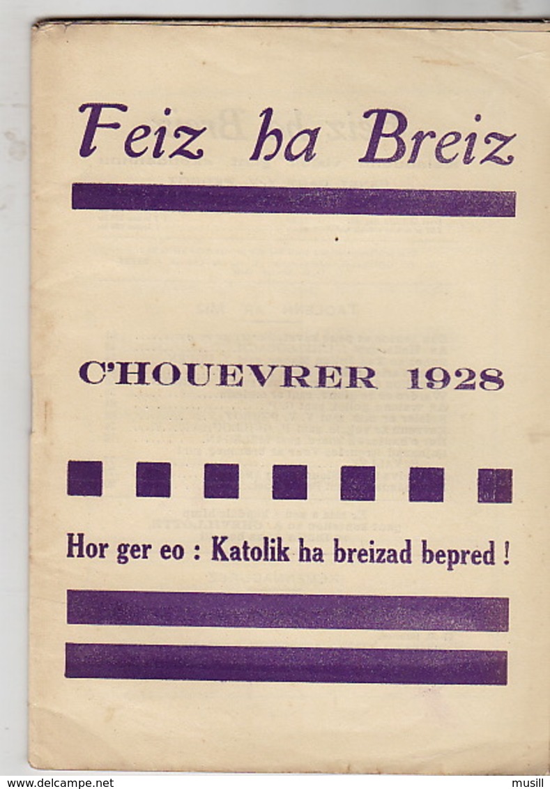 Feiz Ha Breiz. C'Houevrer 1928. N° 2. - Revues & Journaux