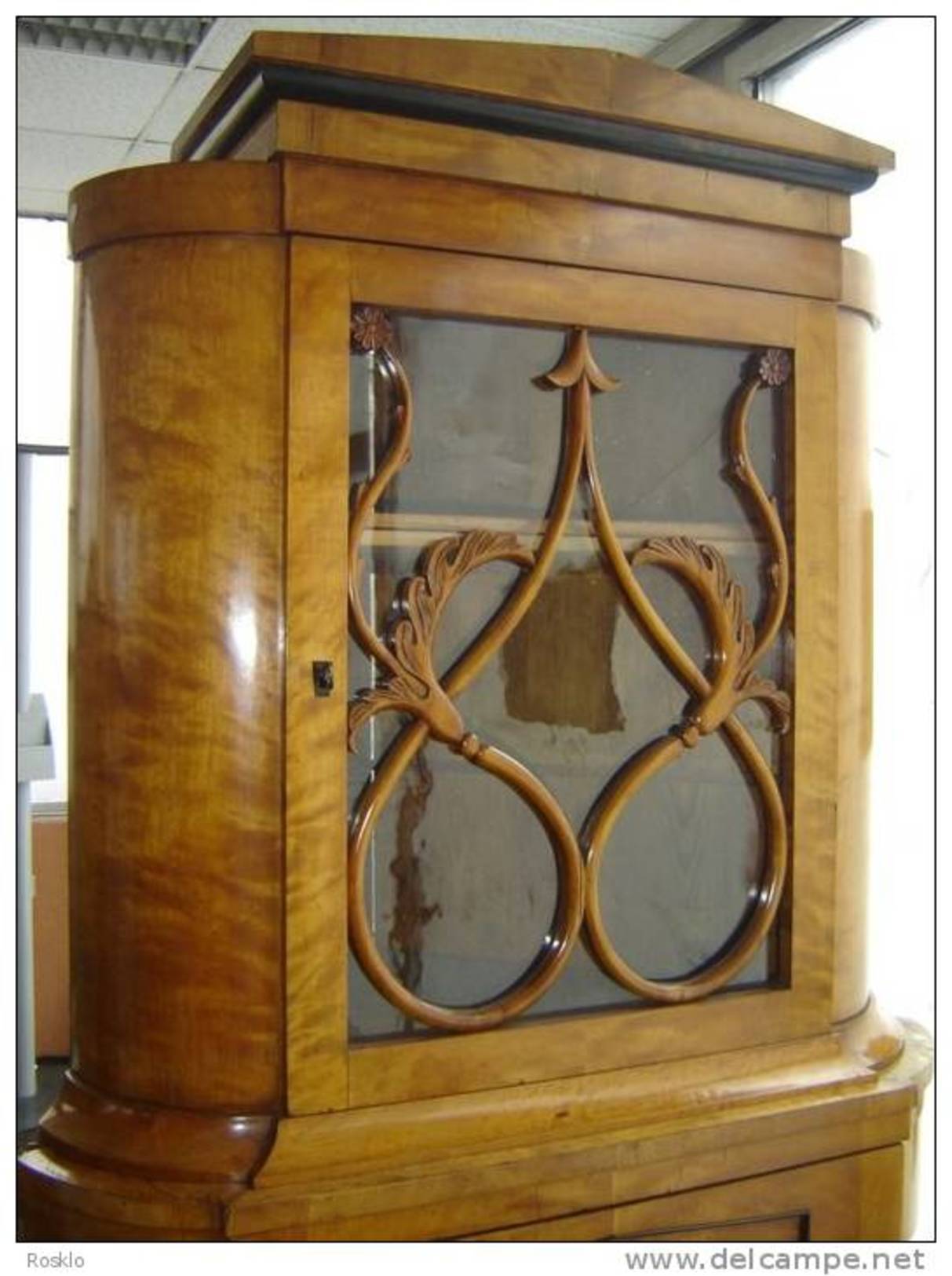 ANTIQUITE // MEUBLE DEUX CORPS D ANGLE D EPOQUE BIEDERMEIER 1850 - Other & Unclassified