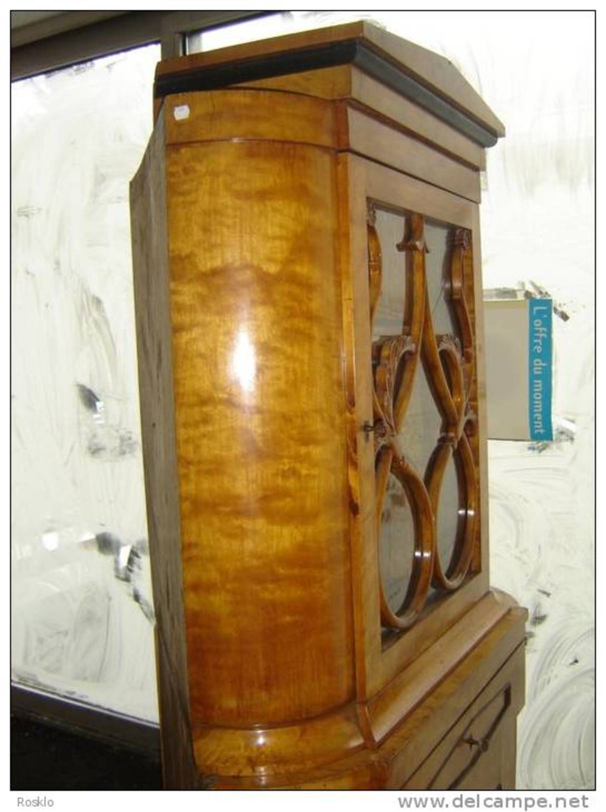 ANTIQUITE // MEUBLE DEUX CORPS D ANGLE D EPOQUE BIEDERMEIER 1850 - Other & Unclassified