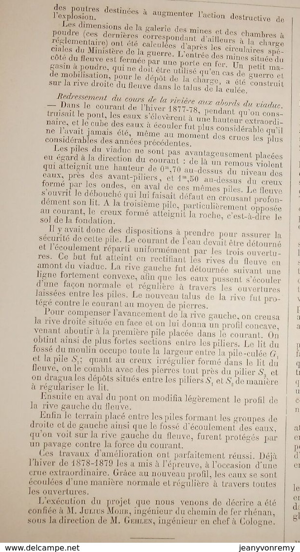 Plan du viaduc de la Ruhr près de Herdecke. 1881