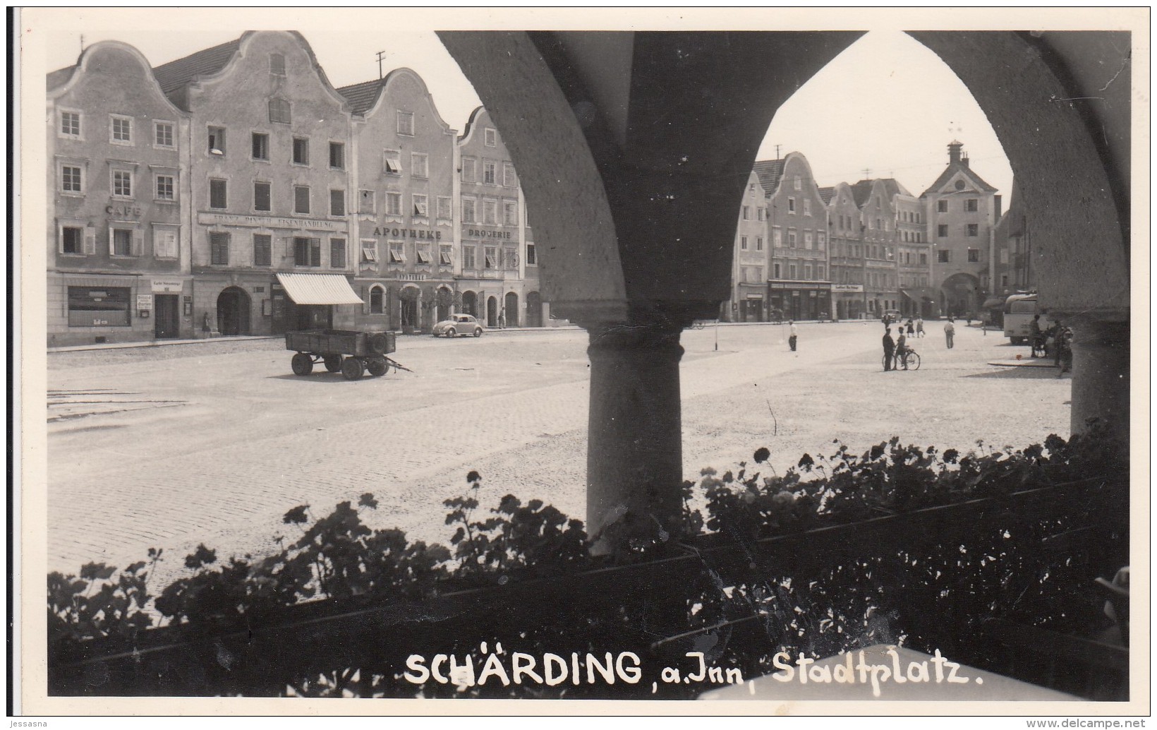 AK - OÖ - Schärding Am Inn - Strassenansicht - Stadtplatz - 1953 - Schärding